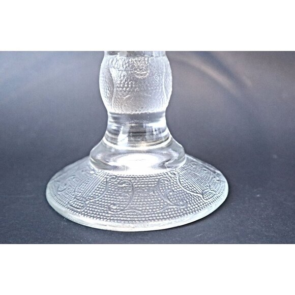 Vintage Cake Plate Harp Pattern Jennette Glass Company 1960's - Picture 4 of 4